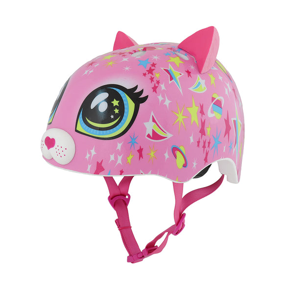 raskullz astro cat child helmet pink front left