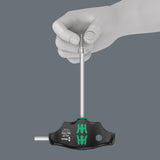 A resilient ball ensures the hexagon socket screw to be clamped on the tool tip. Especially helpful in hard to reach areas where you can not use your other hand to hold the screw.