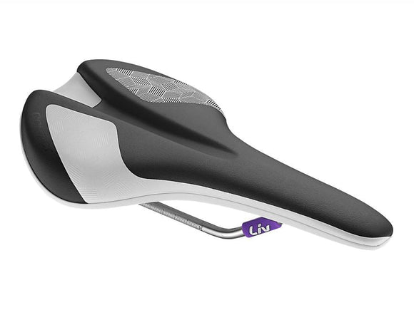 Liv Contact Upright Saddle Black White Giant Wellington