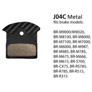 Shimano BR-M9000 Metal Pad & Spring J04C W/Fin